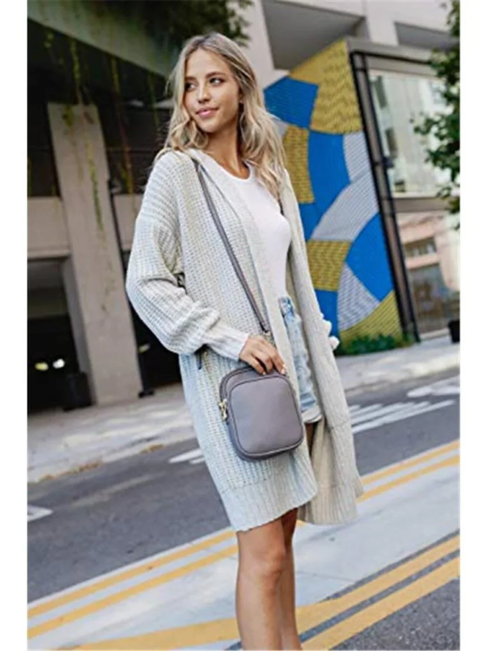 Small Crossbody Bag Faux Leather Shoulder Purse Mini Handbag Adjustable Strap